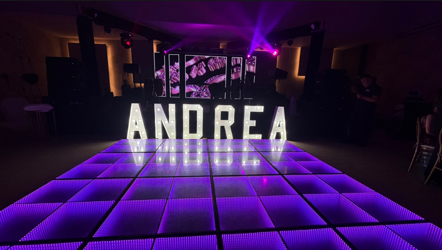 Montaje de boda elegante
